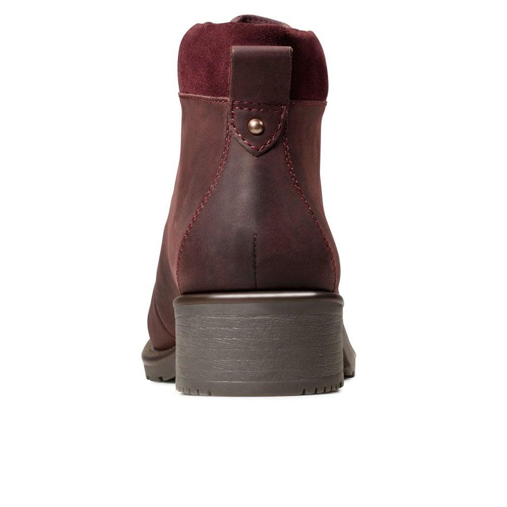 Clarks Orinoco Demi Womens Lace Ankle Boots in Burgundy (Brown) - Lyst