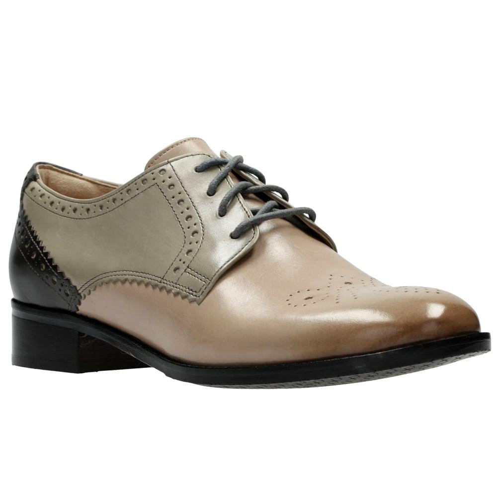 clarks brown brogues womens