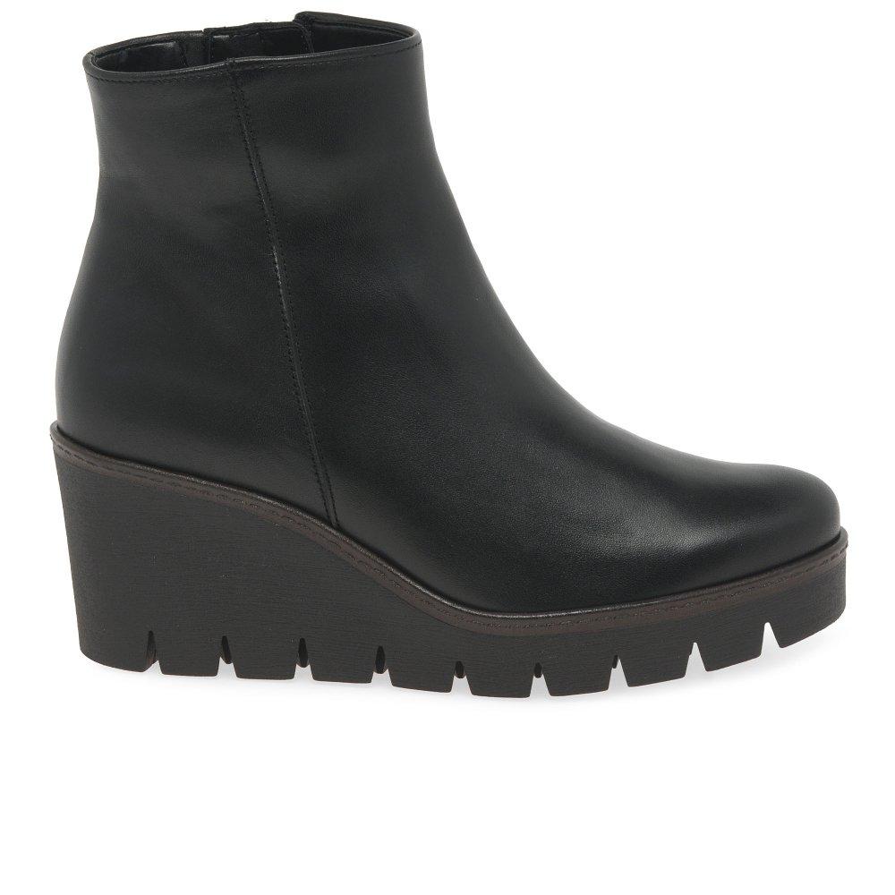 Gabor Utopia Wedge Heel Ankle Boots in Black Lyst Canada