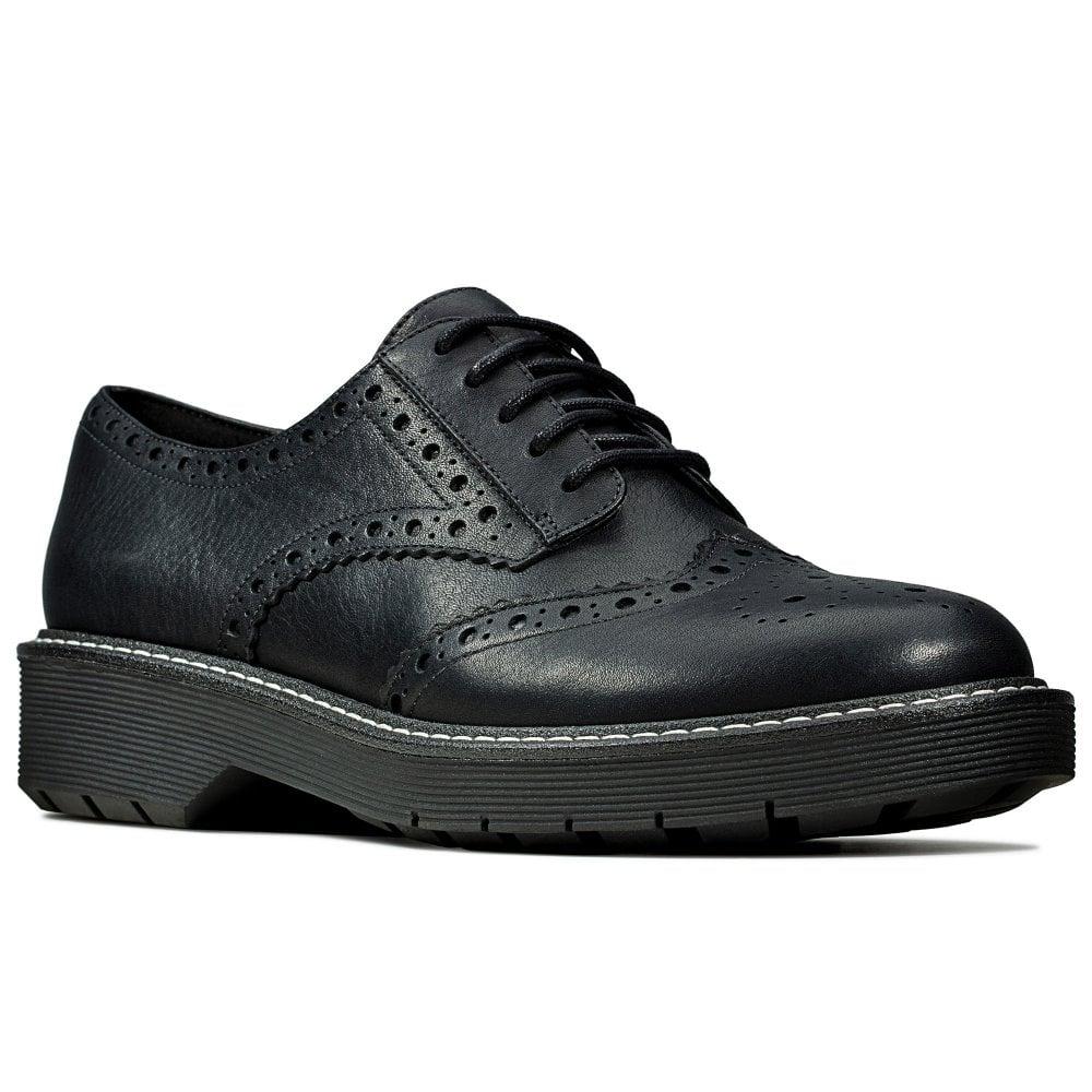Clarks Witcombe Leather Brogues in Black | Lyst Canada