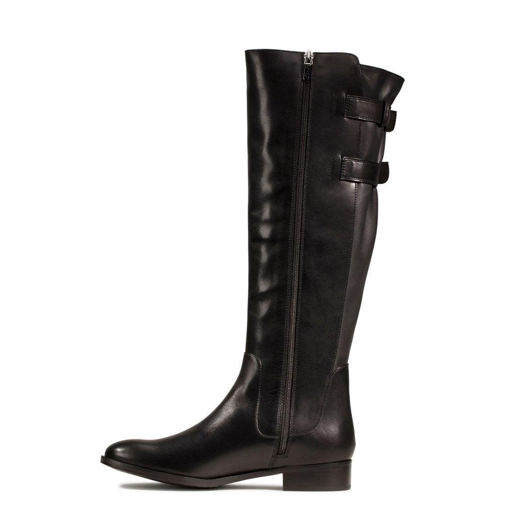 clarks ladies black knee high boots