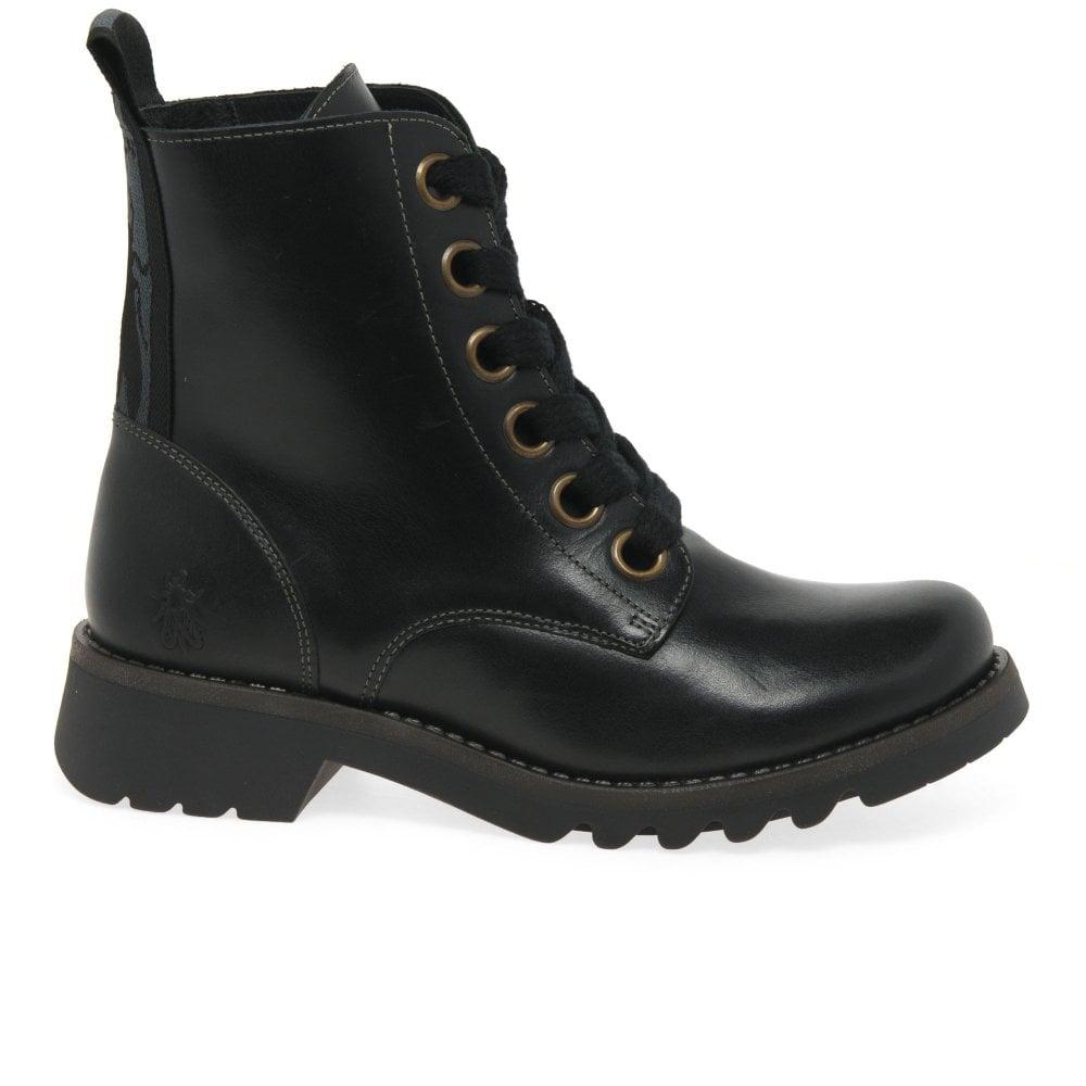 womens black military style boots
