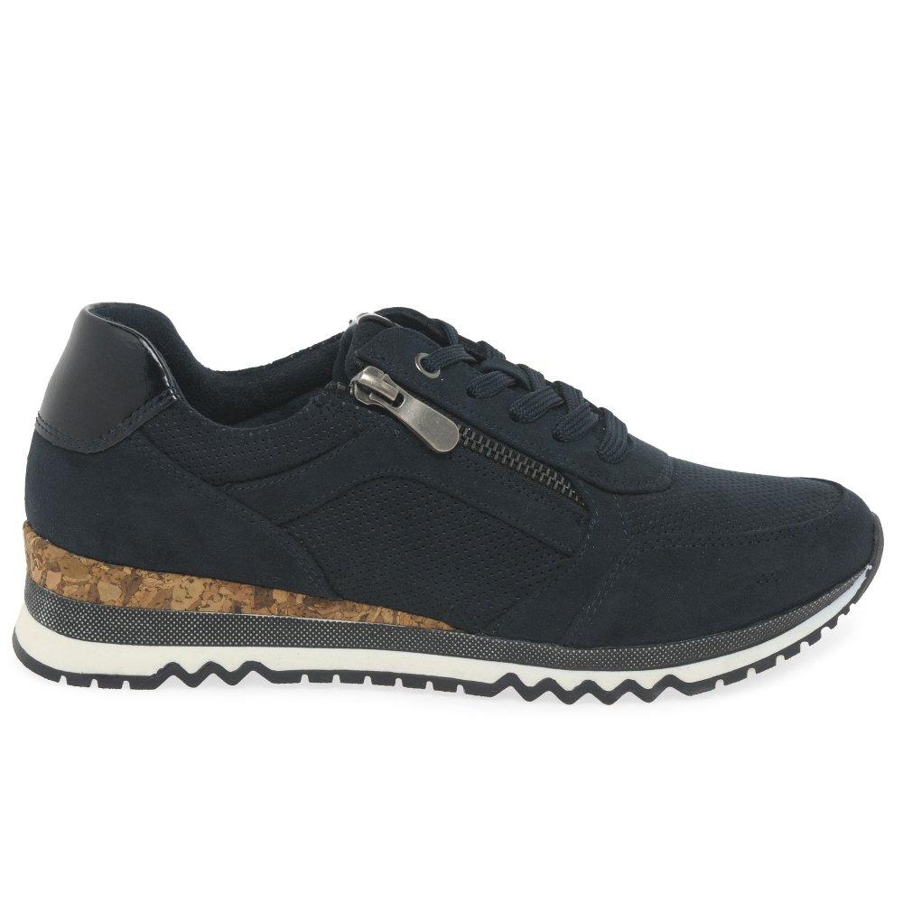 Marco tozzi cheap trainers navy