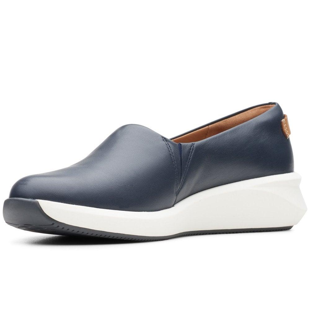 Clarks Leather Un Rio Step Womens Shoes in Navy (Blue) | Lyst Canada