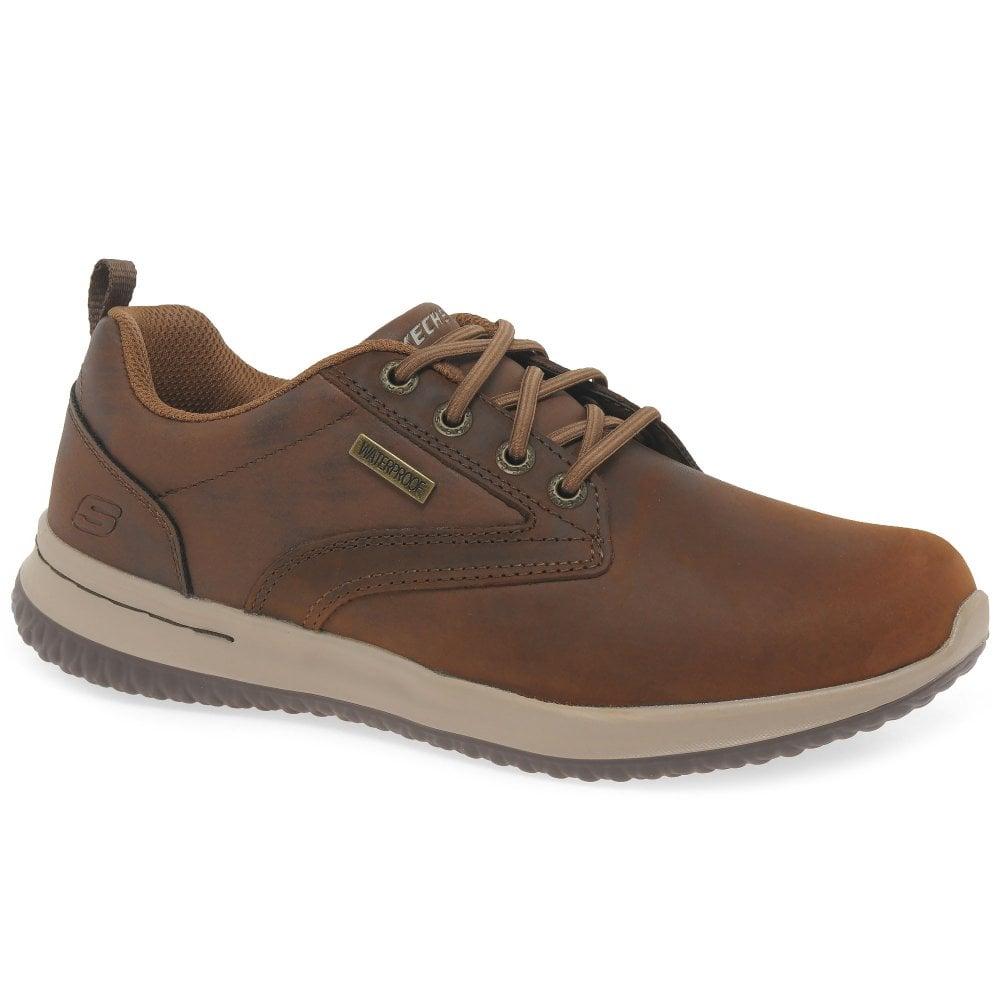 Skechers Delson Antigo Waterproof Shoes in Brown for Men | Lyst UK