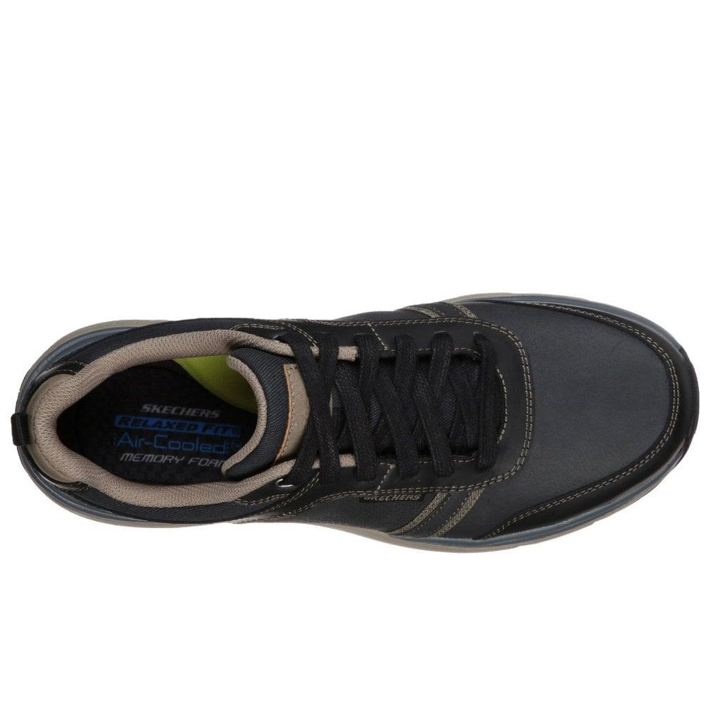 skechers lace up sneakers negro