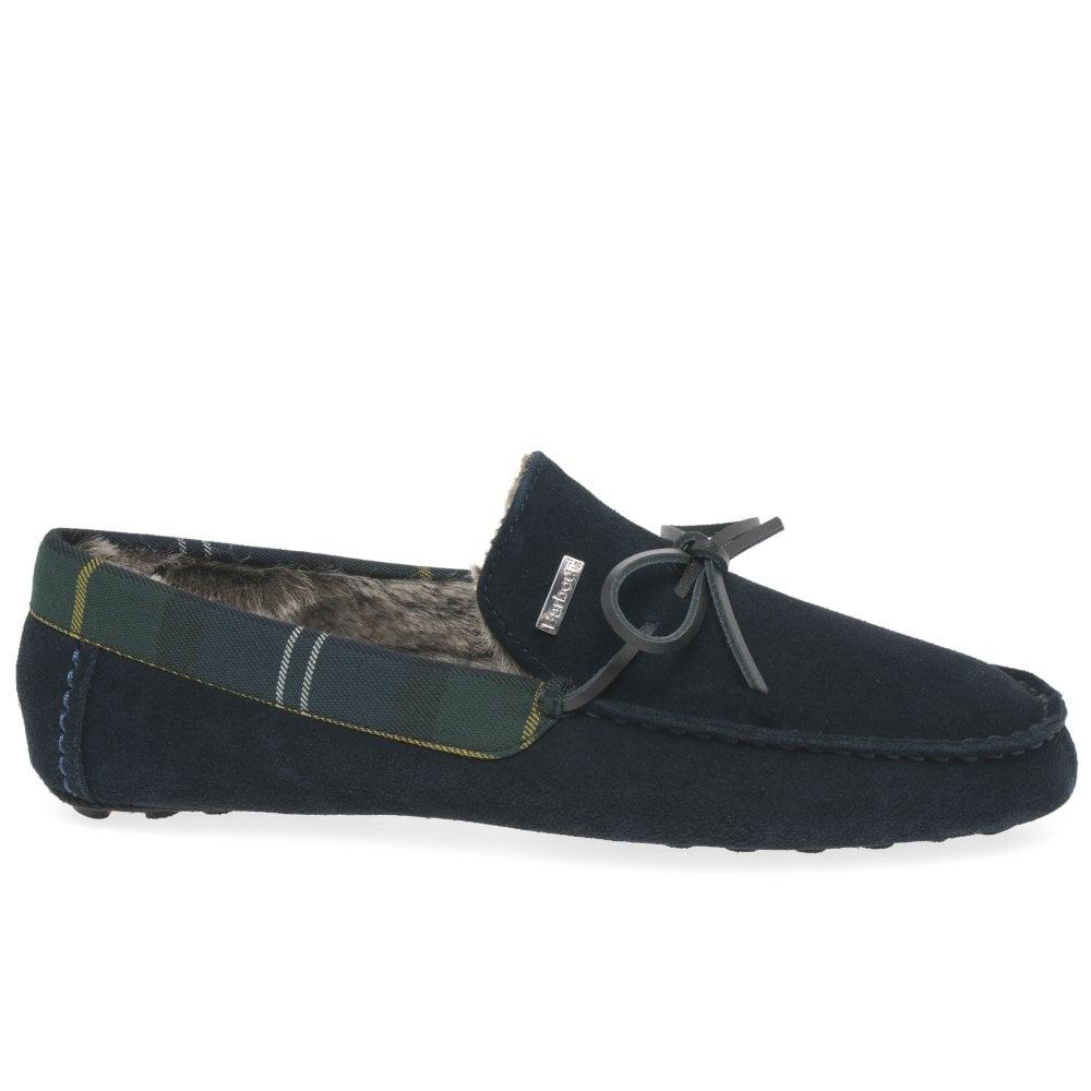 barbour tueart slippers navy