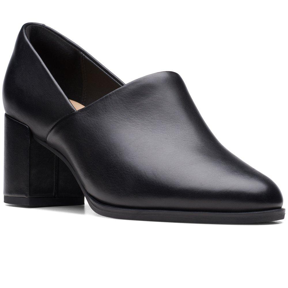 Clarks black hotsell leather cuir noir