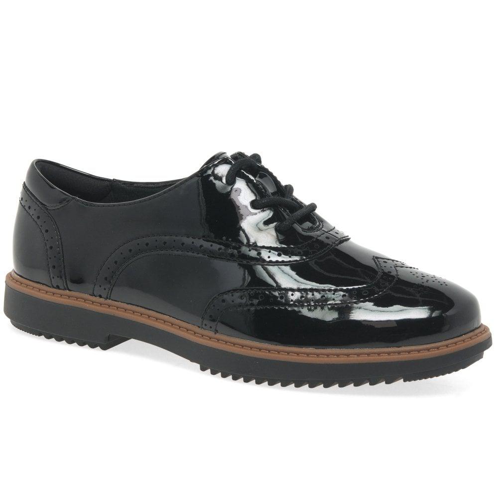 patent black brogues