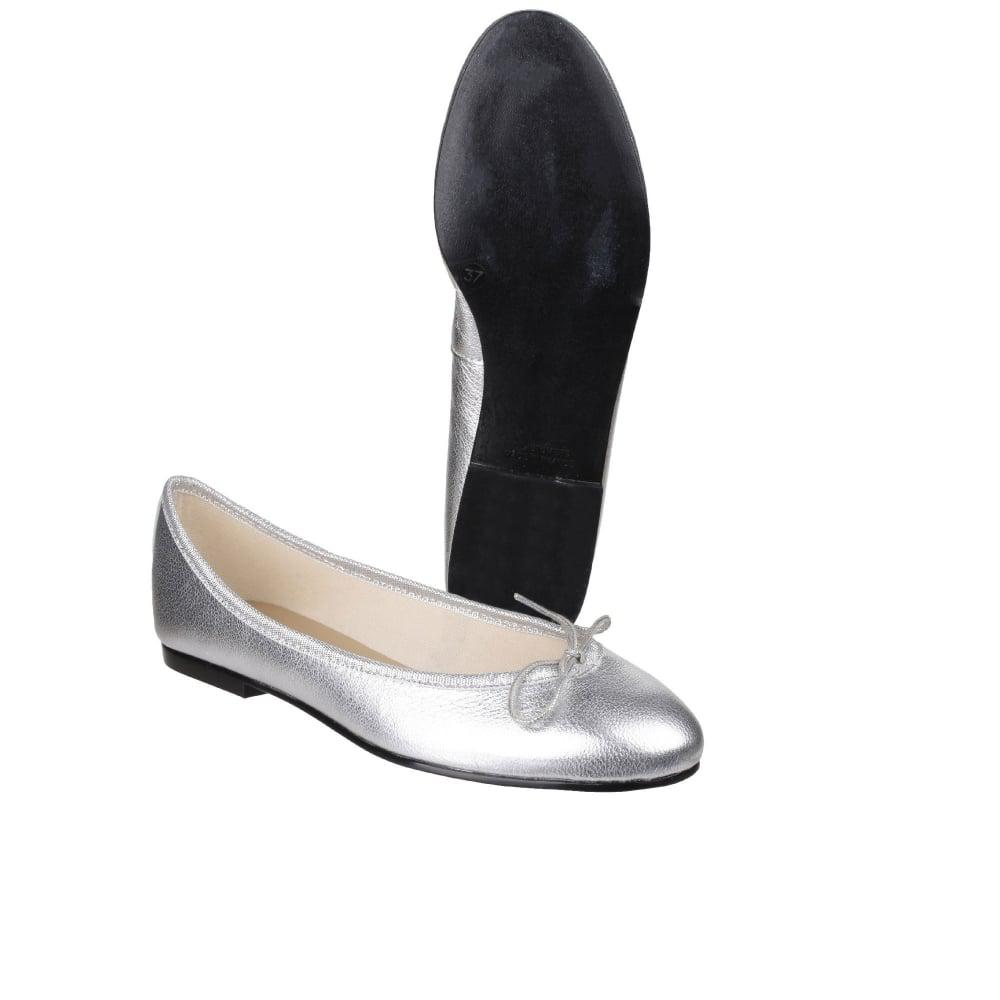 womens silver ballet pumps