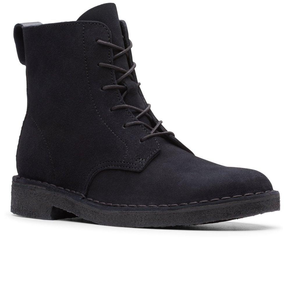 clarks desert mali boots black