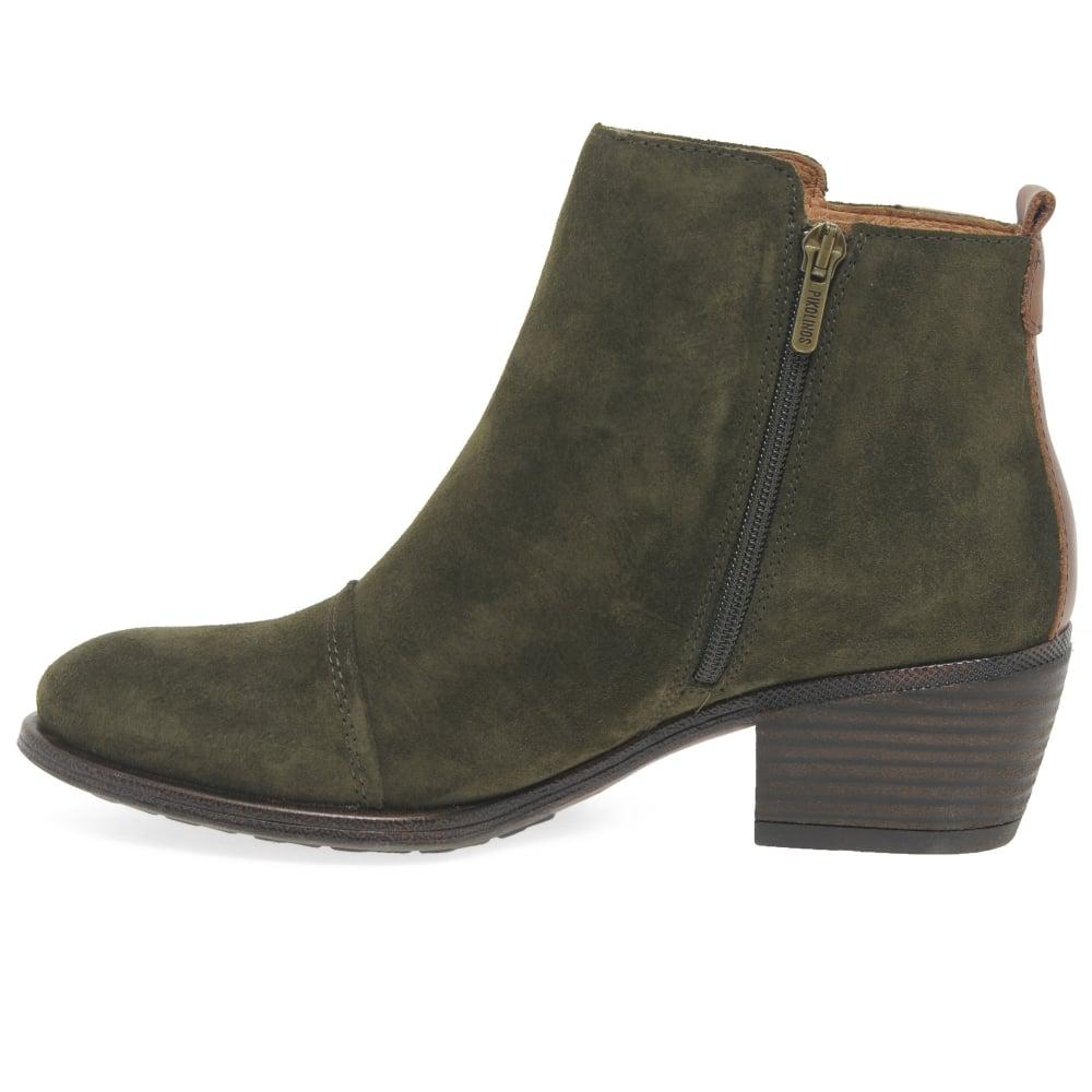 Lyst - Pikolinos Baqueira Suede Womens Ankle Boots in Green