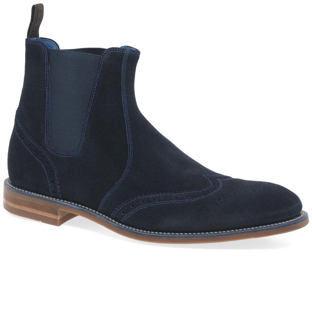 navy blue mens chelsea boots