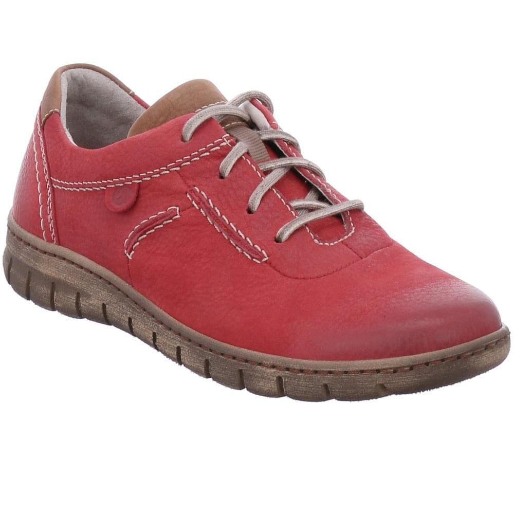 Josef Seibel Leather Steffi 07 Lace Up Shoes in Red | Lyst Canada