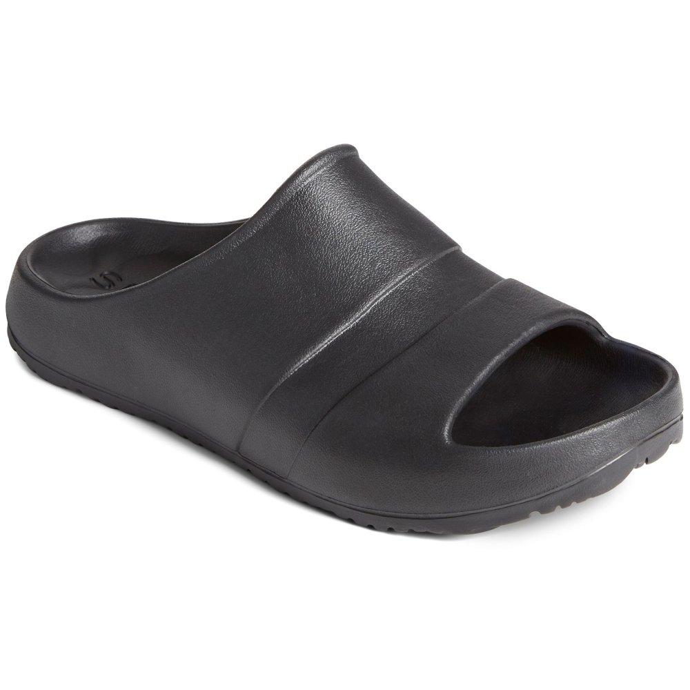 Sperry black sandals sale