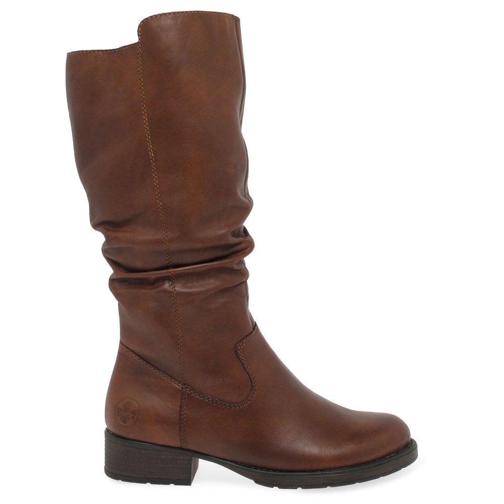 Rieker Chief Calf Length Boots in Black Lyst Canada
