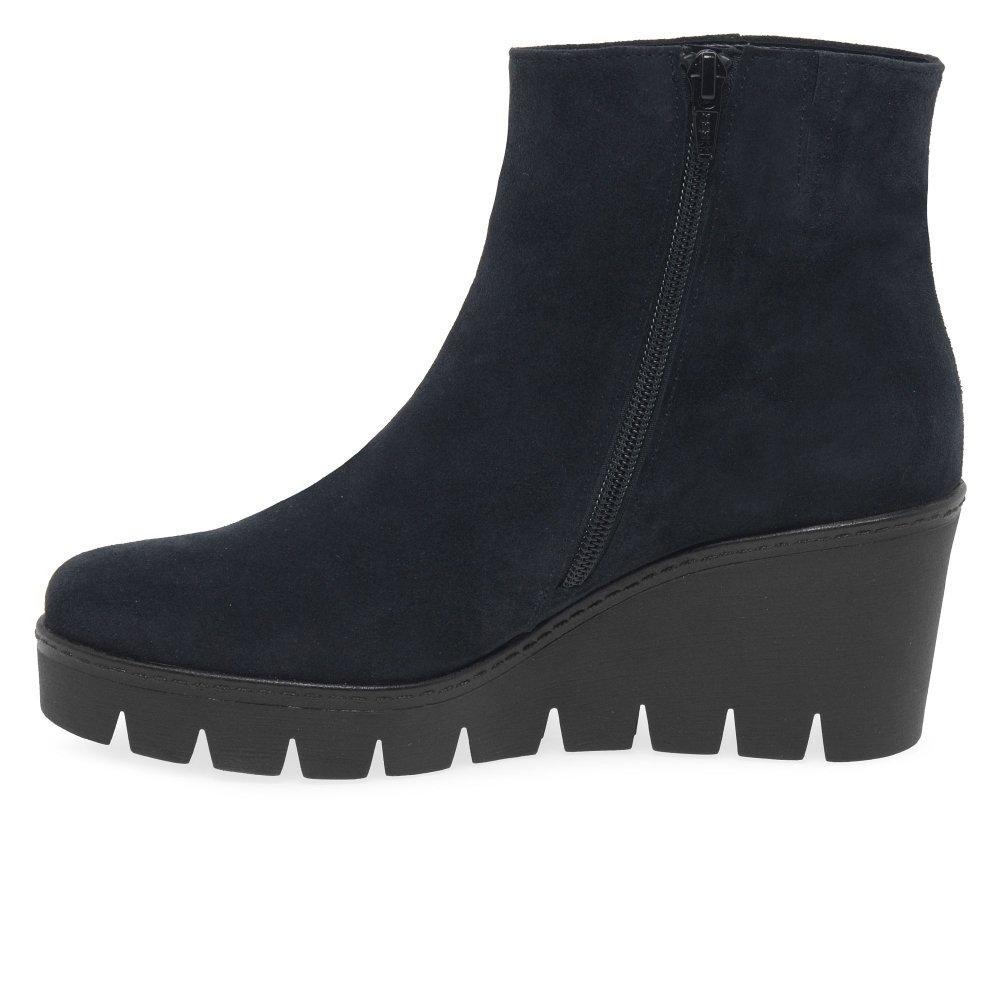 Blue wedge ankle boots online