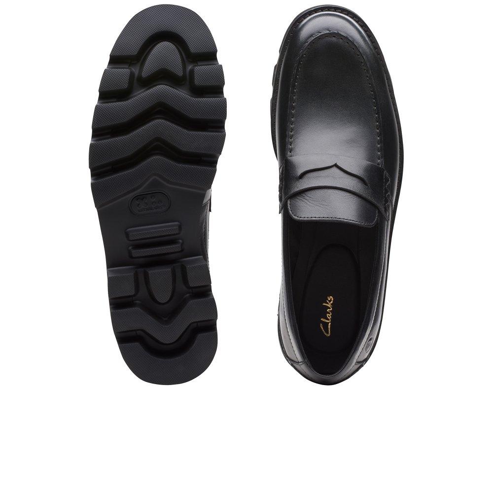 Clarks penny hot sale loafers mens