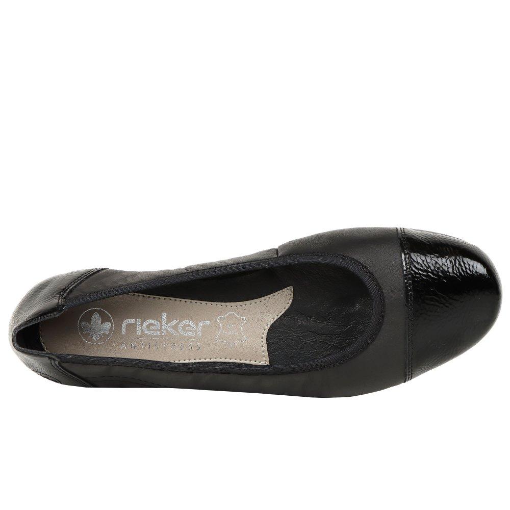 Rieker Freedom Ballet Pumps Patent in Black Lyst UK