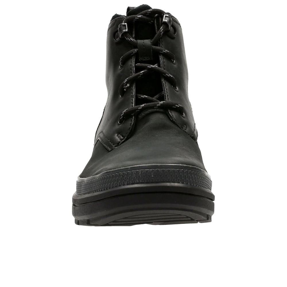 Clarks Leather Rushway Mid Gtx Mens Lace-up Boot in Black for Men - Lyst