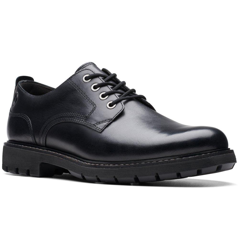 Clarks Batcombe Tie Lace Up Shoes in Black for Men | Lyst UK