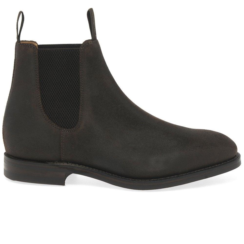 loake black suede chelsea boots