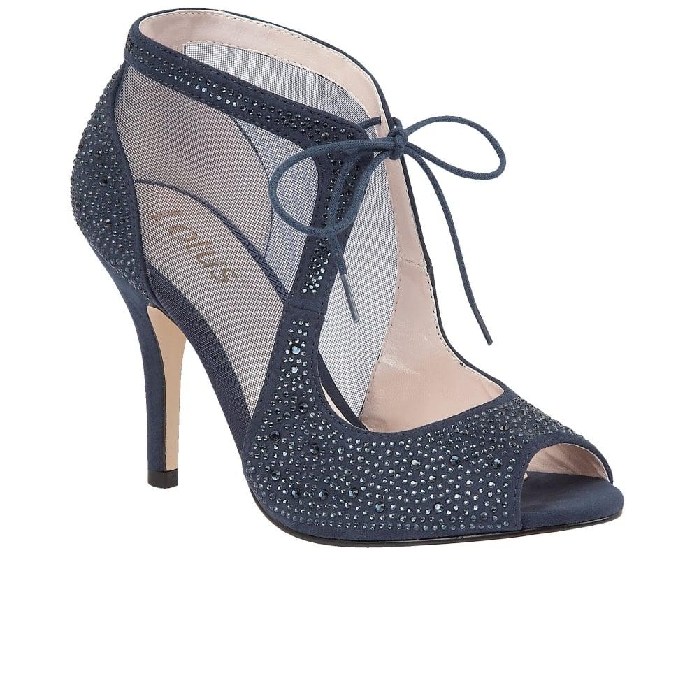 navy diamante heels