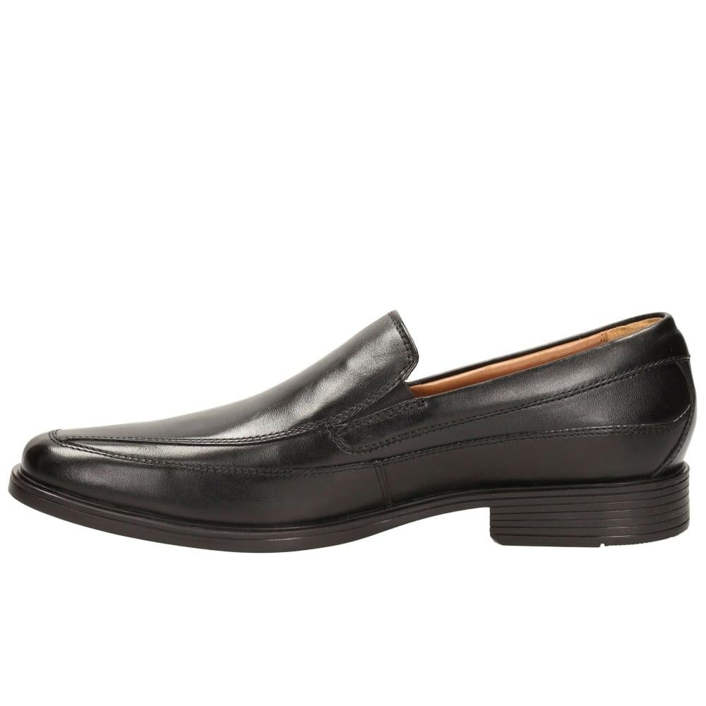Lyst - Clarks Tilden Free Mens Wide Leather Loafers in Black for Men