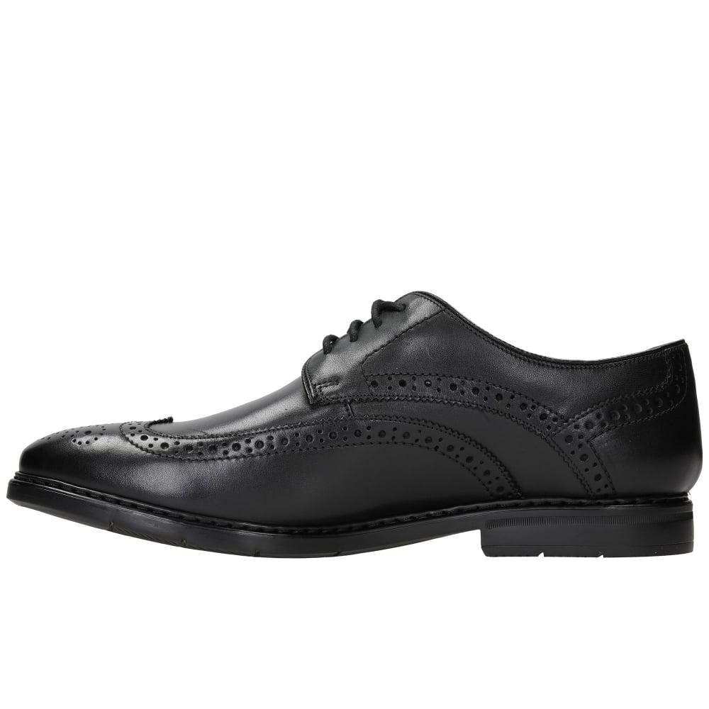 clarks black brogues