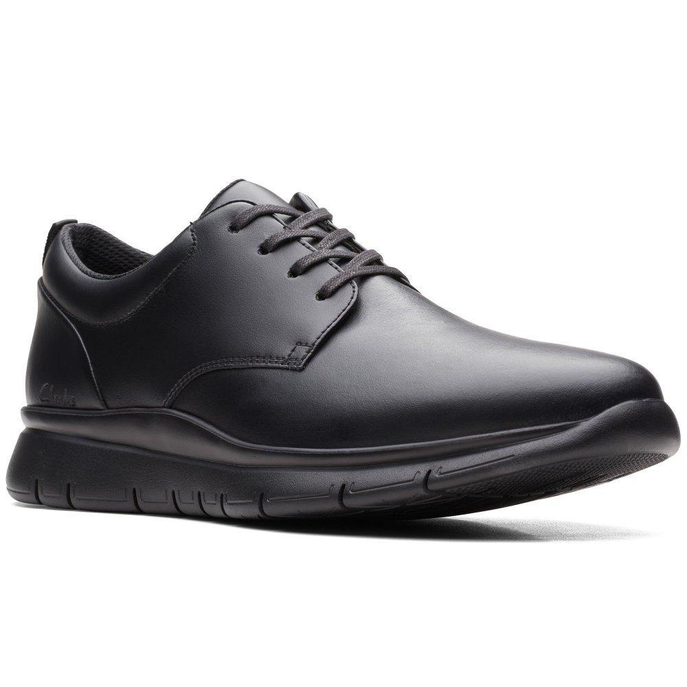 Clarks Lt Tie Wide Fit Casual Shoes in Black for Men Lyst UK