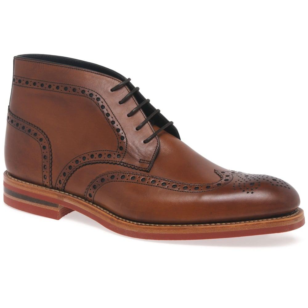 Loake Reading Mens Brogue Derby Boots in Brown for Men - Lyst