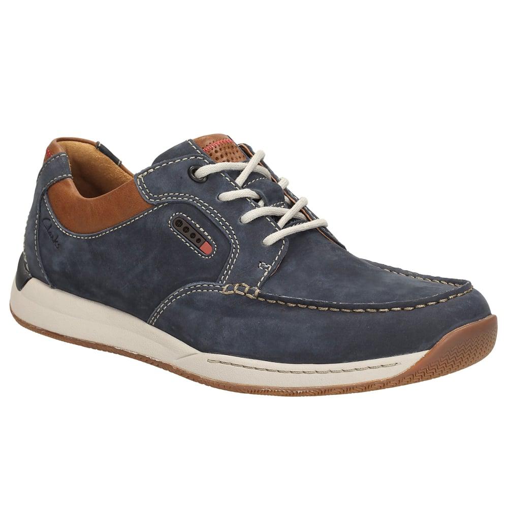 Clarks Javery Time Mens Wide Casual Shoes in Blue for Men | Lyst UK