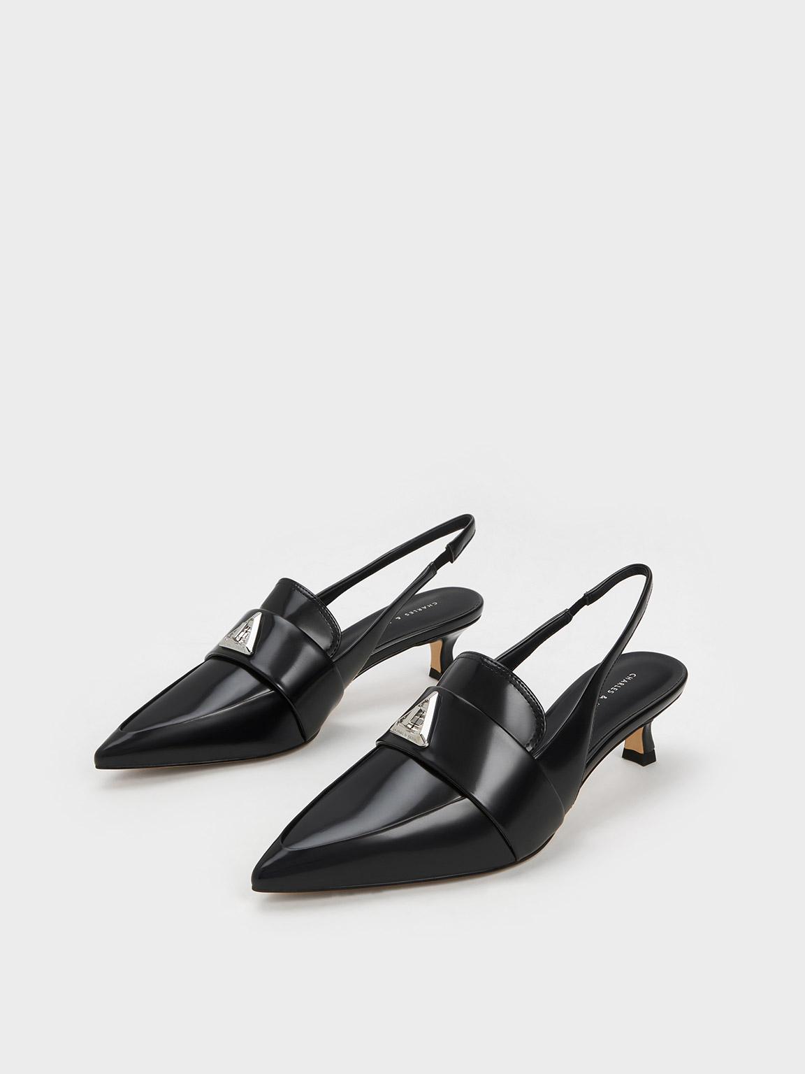 Studded pointed deals slingbacks charles keith