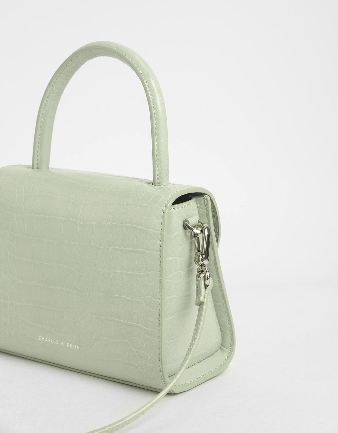 croc-effect top-handle tote, HealthdesignShops