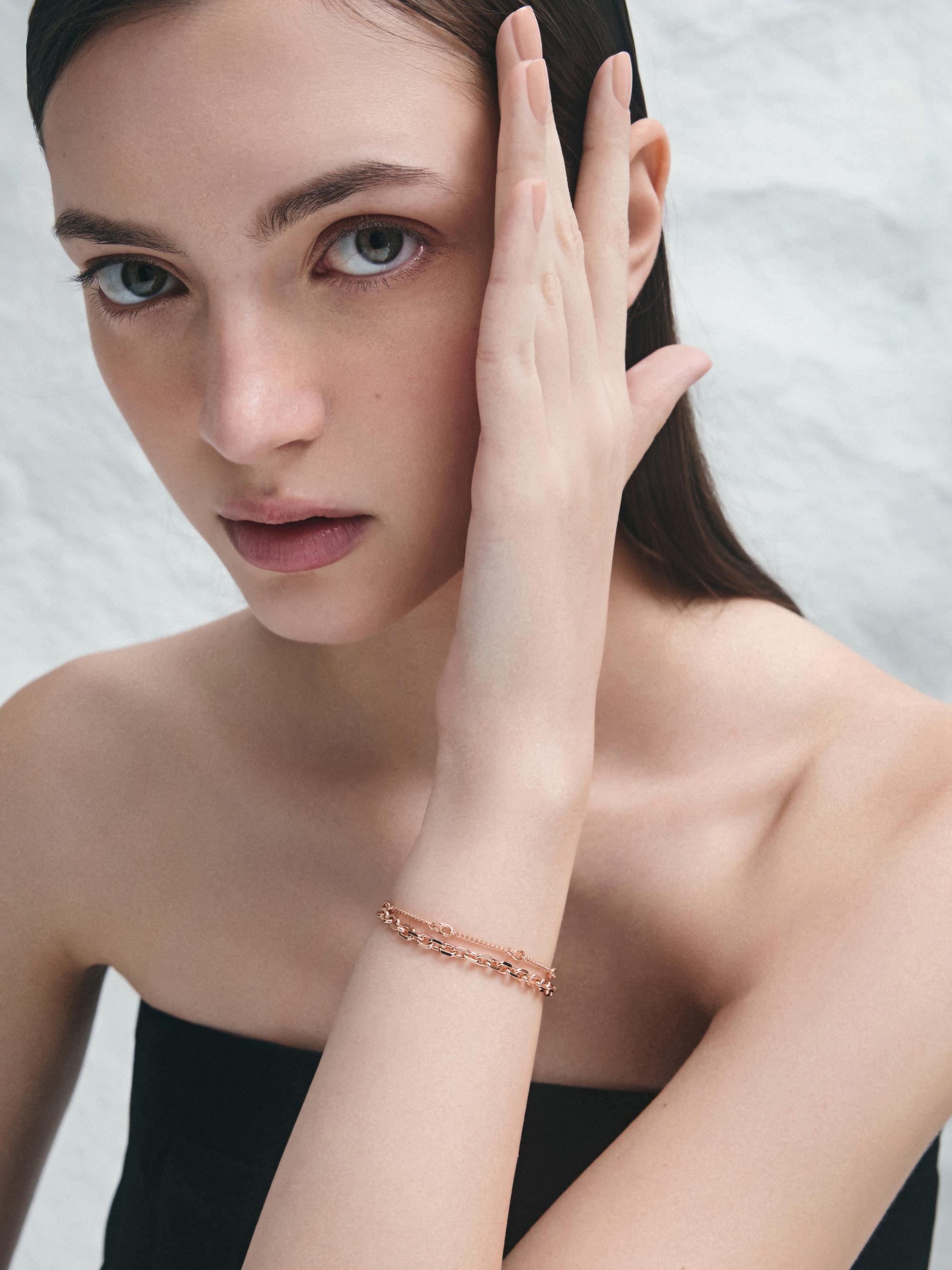 Charles Keith Nyra Double-chain Bracelet in White Lyst Australia