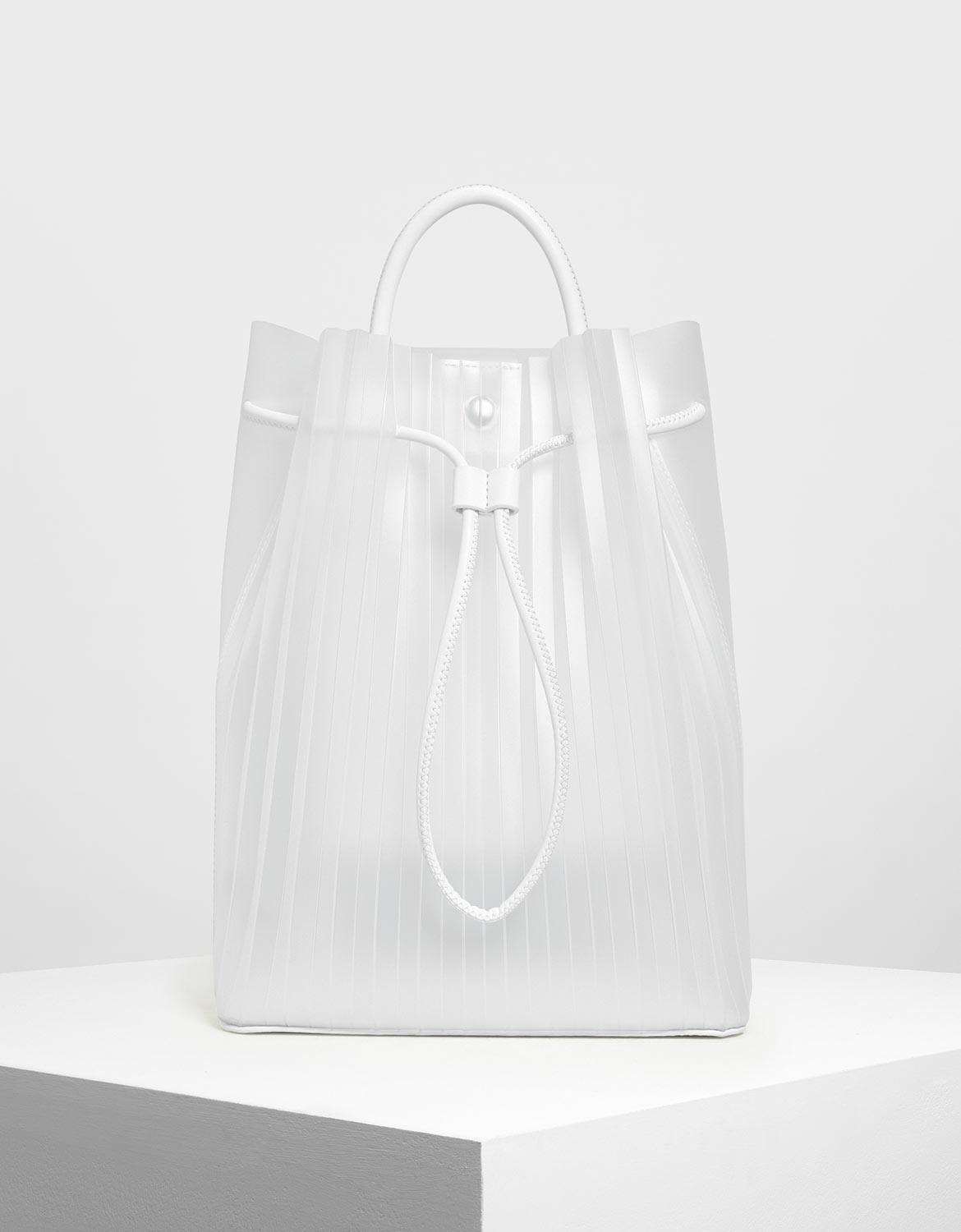 charles and keith translucent tote bag