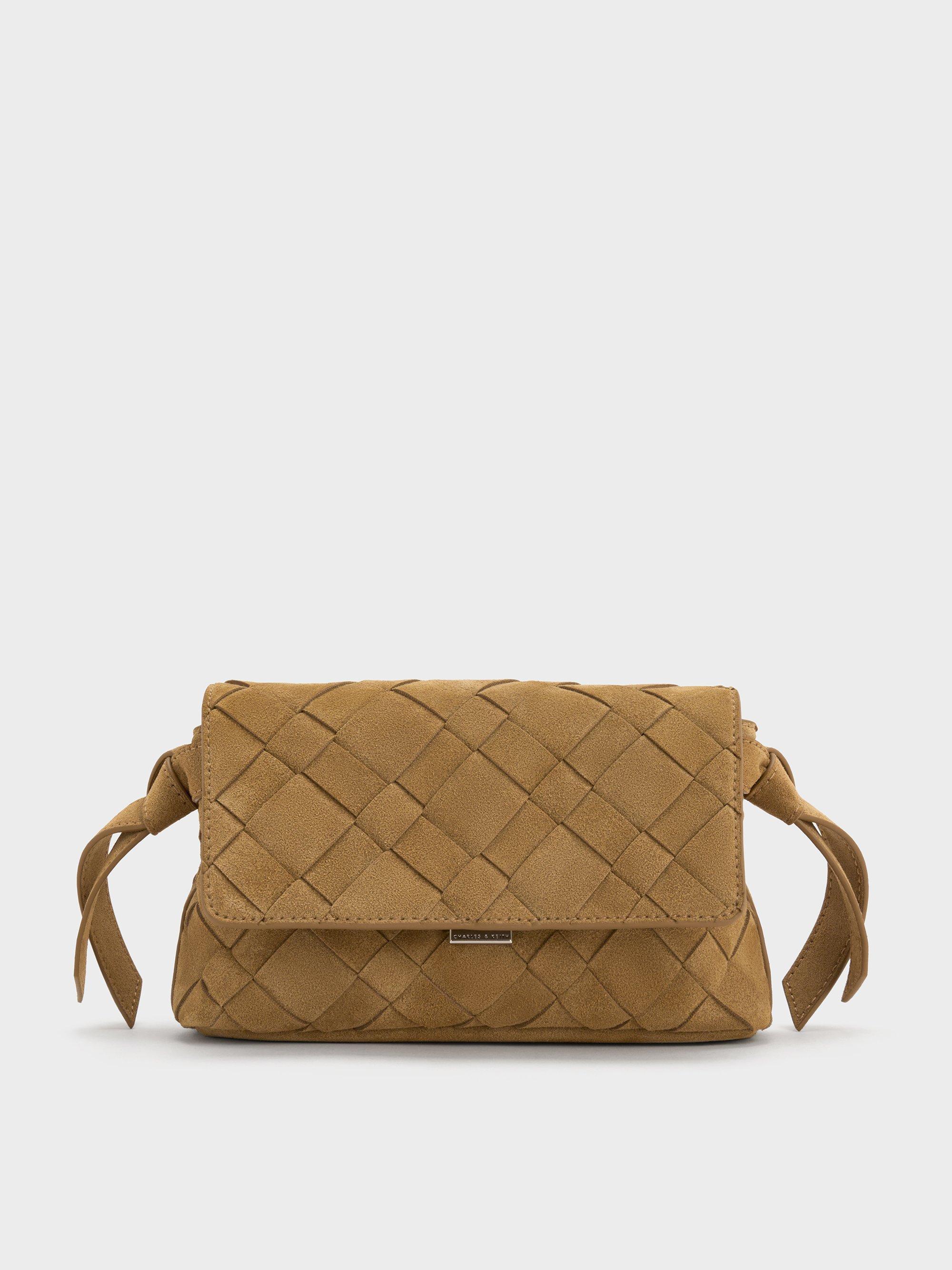 Crossbody Bags Charles And Keith Woven Boxy Chain Strap Bag
