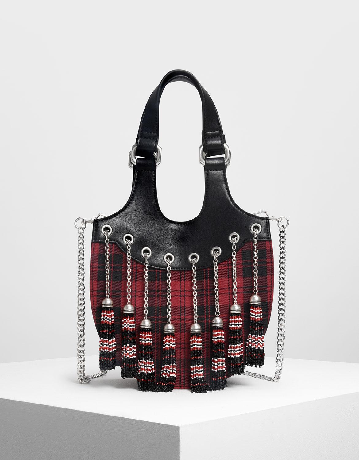 charles and keith tassel bag