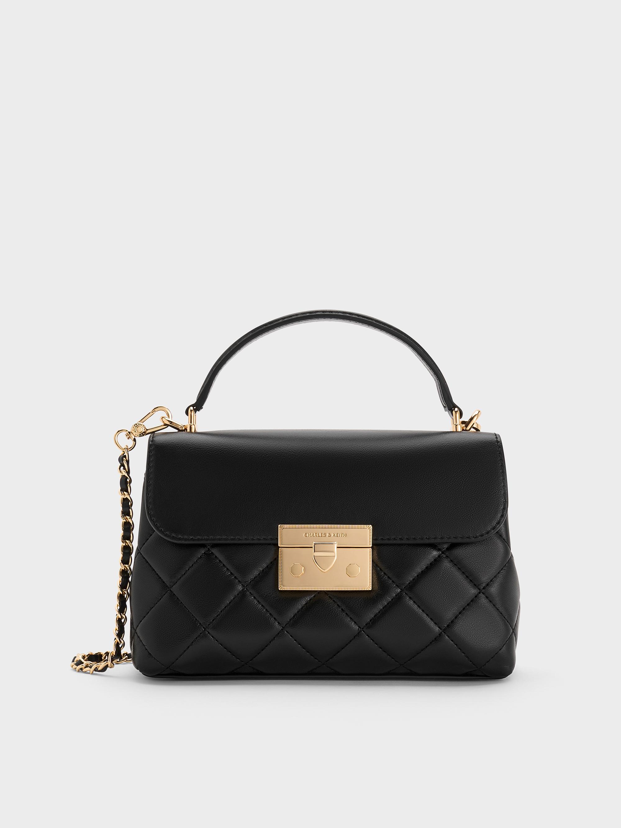 バッグ CHARLES&KEITH AlvaQuilted Handle Bag Alva Quilted Top Handle Bag - Light Pink - CHARLES & KEITH US