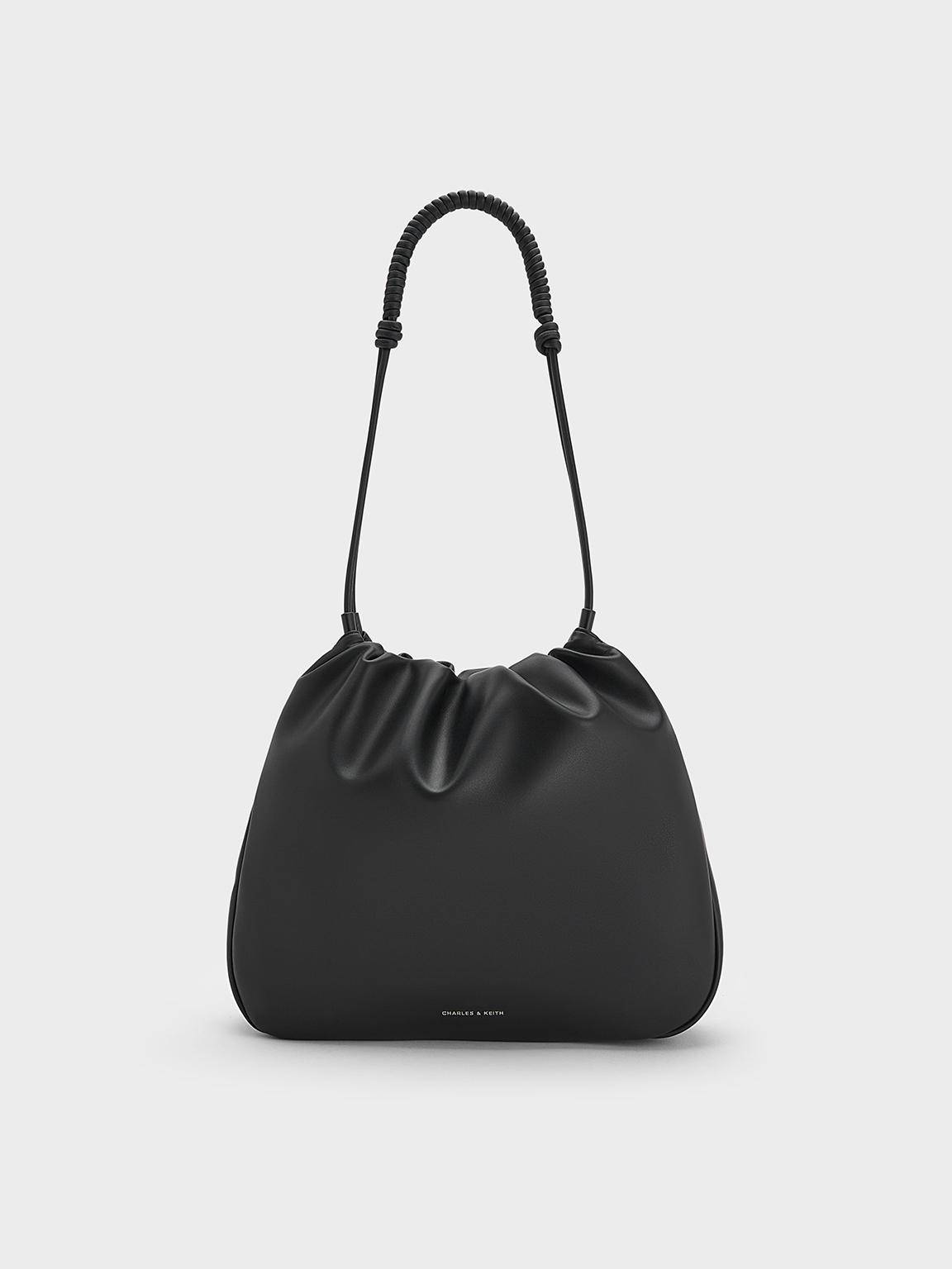★CHARLES&KEITH Bryna Curved Hobo Bag/送料込 Noir Bryna Curved Hobo Bag - CHARLES & KEITH MX