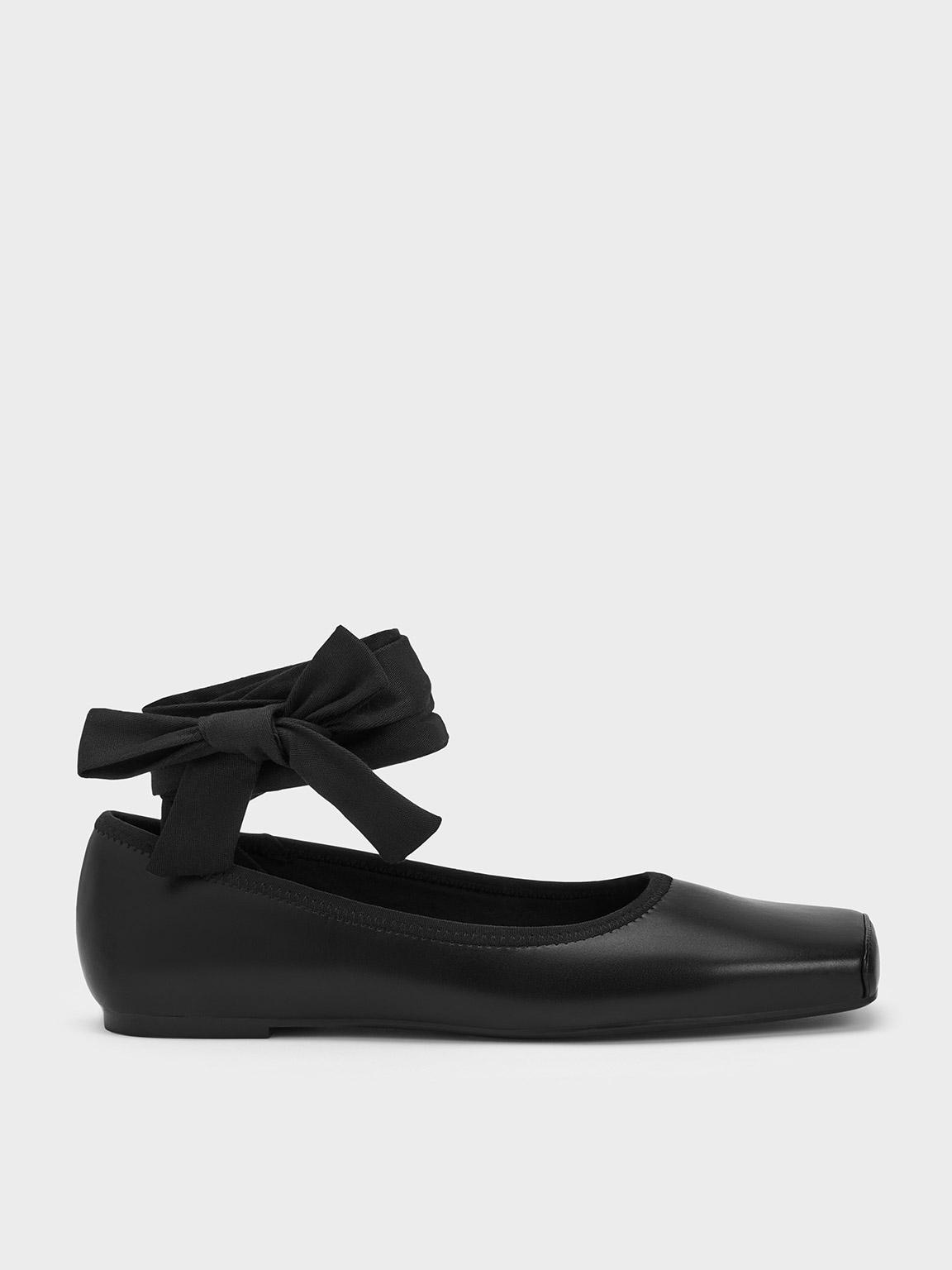 tie up ballerina flats