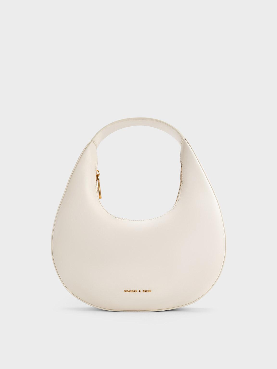 Charles & Keith Halfmoon Shoulder Bag in White Lyst