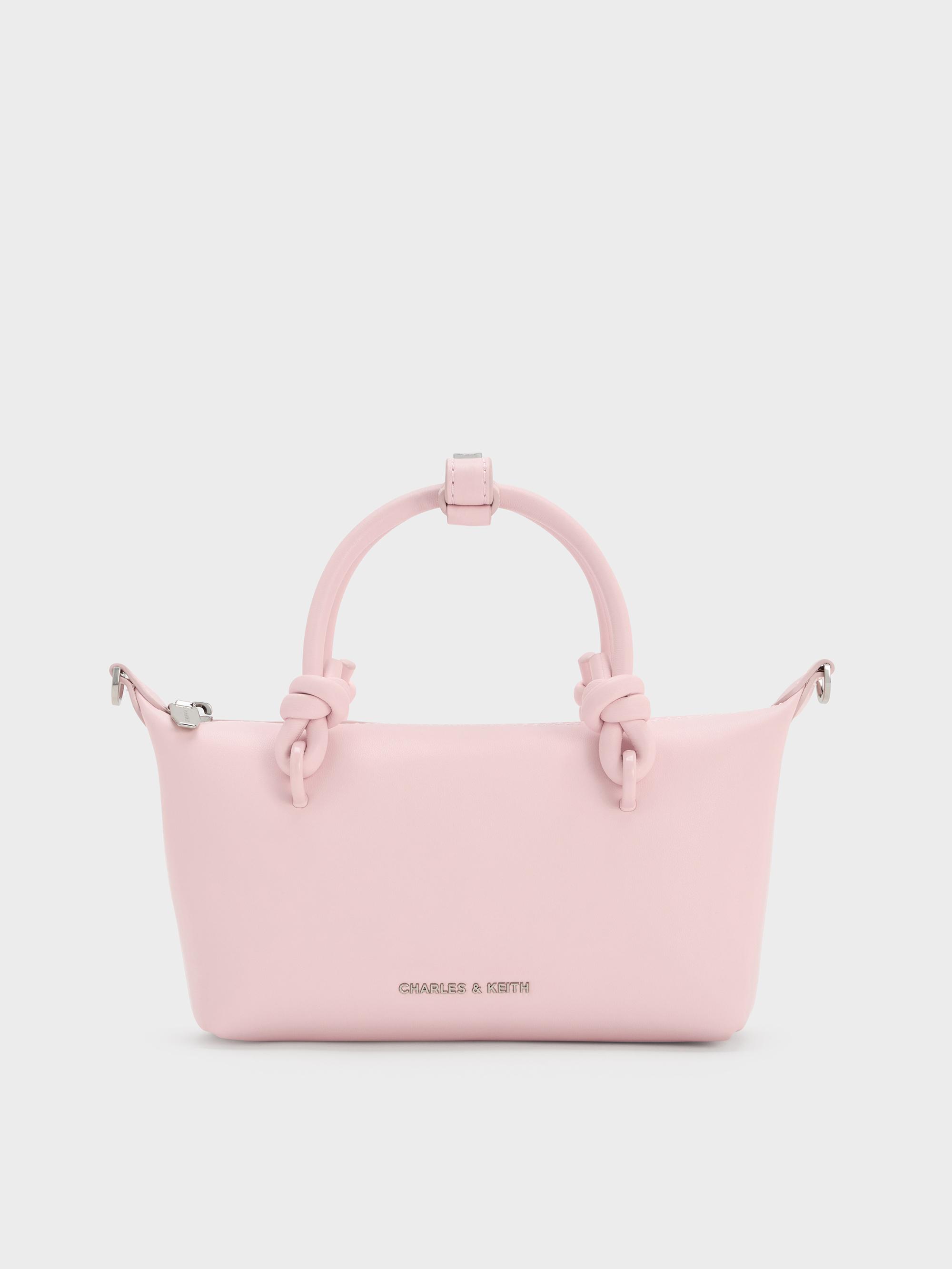 Charles & Keith Sammie Knotted-Handle Tote Bag in Pink | Lyst