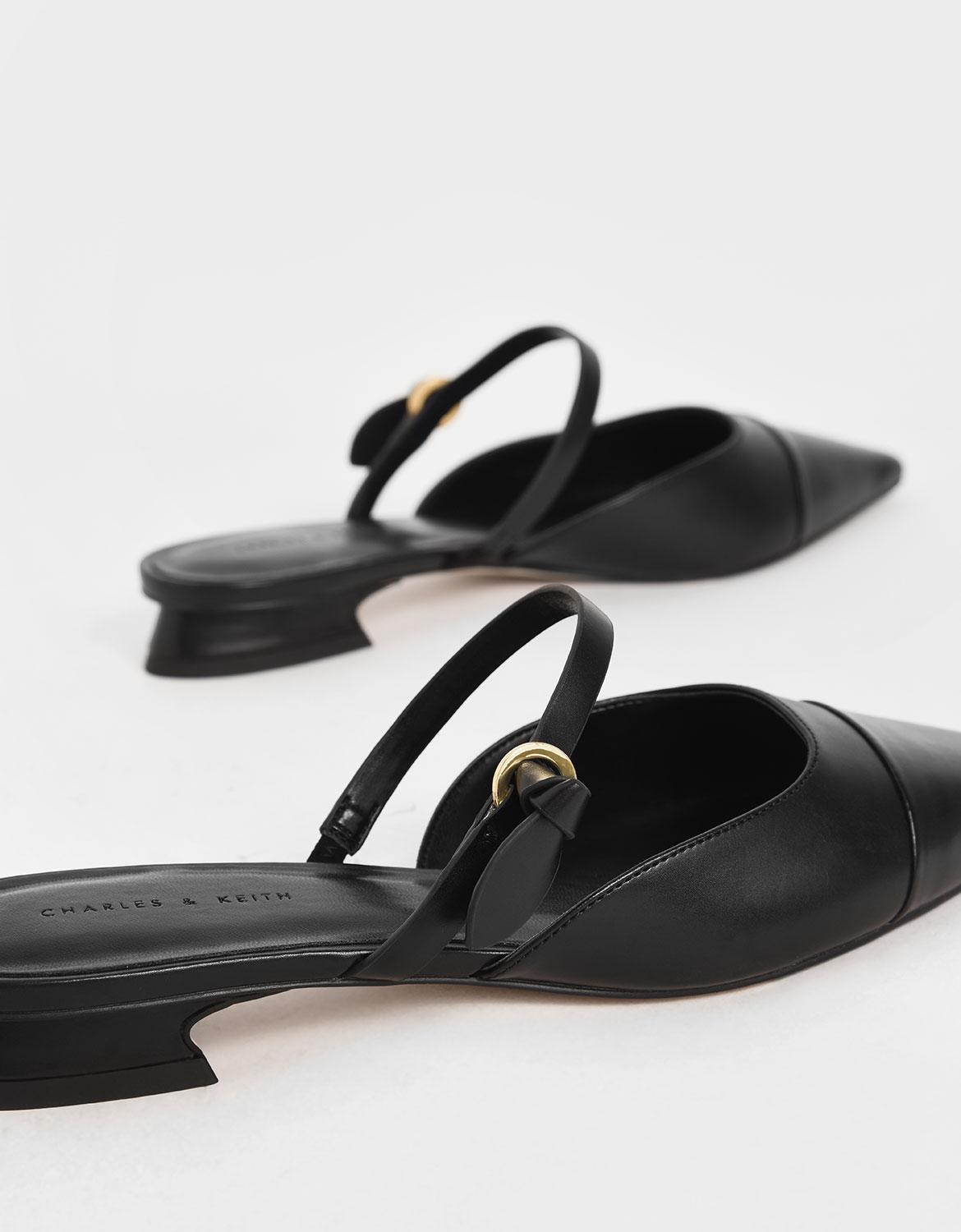 Charles & Keith Mary Jane Strap Flat Mules in Black - Lyst