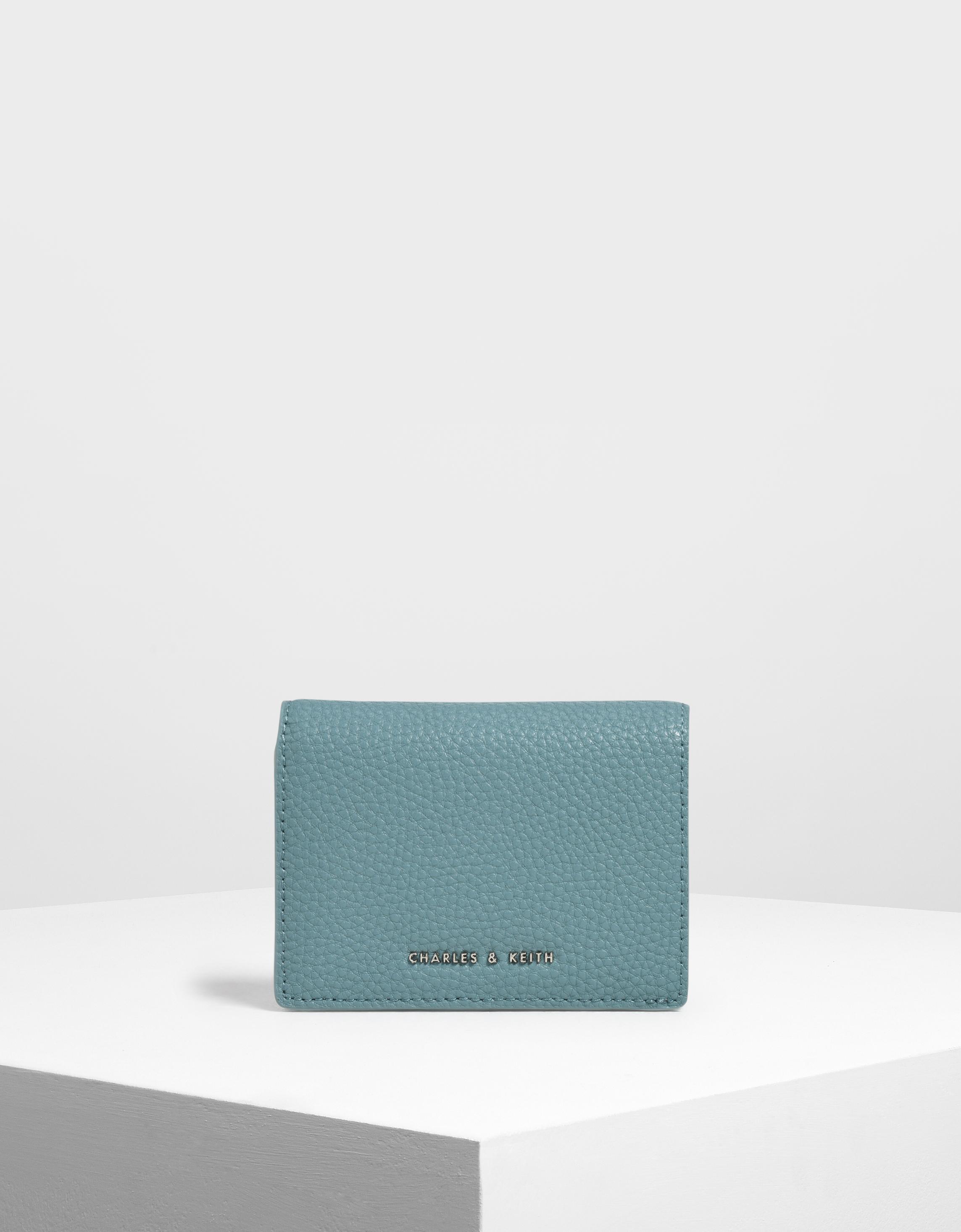 Charles & Keith Classic Snap Button Wallet in Teal (Blue) Lyst