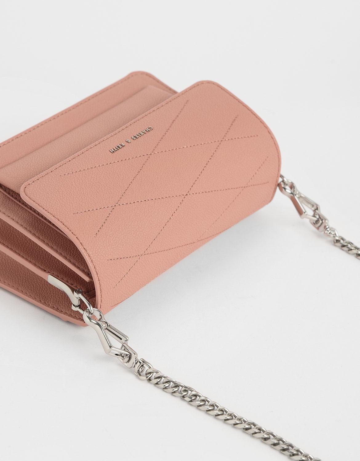 charles and keith top stitch detail crossbody bag
