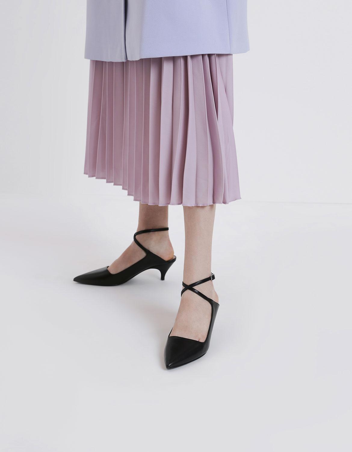 criss cross ankle strap heels