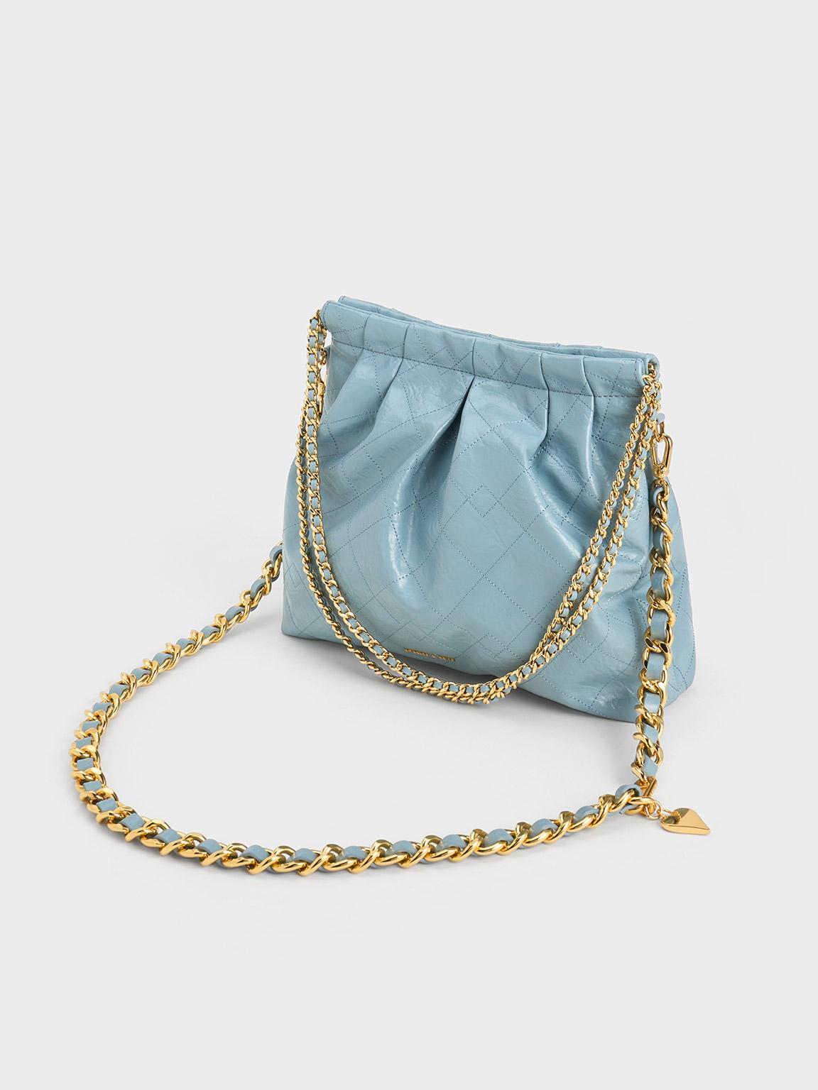 Buy AD ENTERPRISES Latest Trendy Party Sling Bag Shoulder Bag/Handbag &  Chain handle crossbody side bag Stylish Double Chain Handle Sling Bag For  Women's And Girl (Zebra&sky blue) at Amazon.in