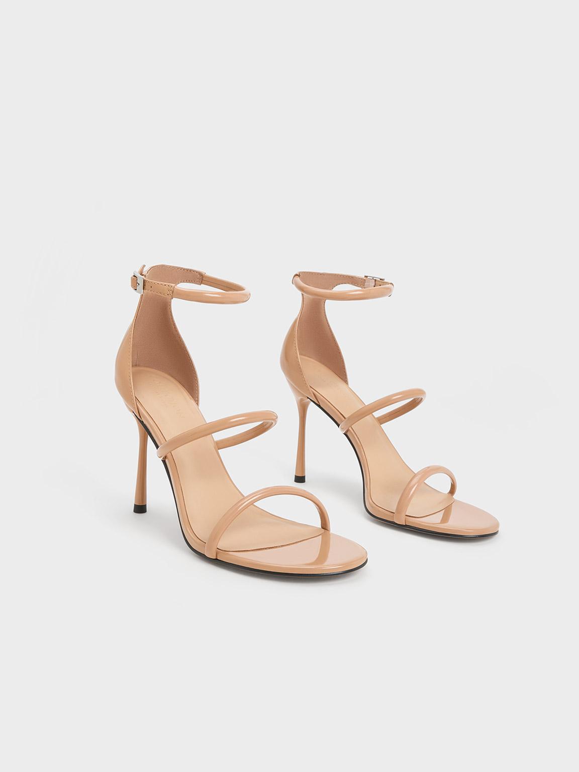 Charles & Keith Women's Patent Ankle-Strap Sandals