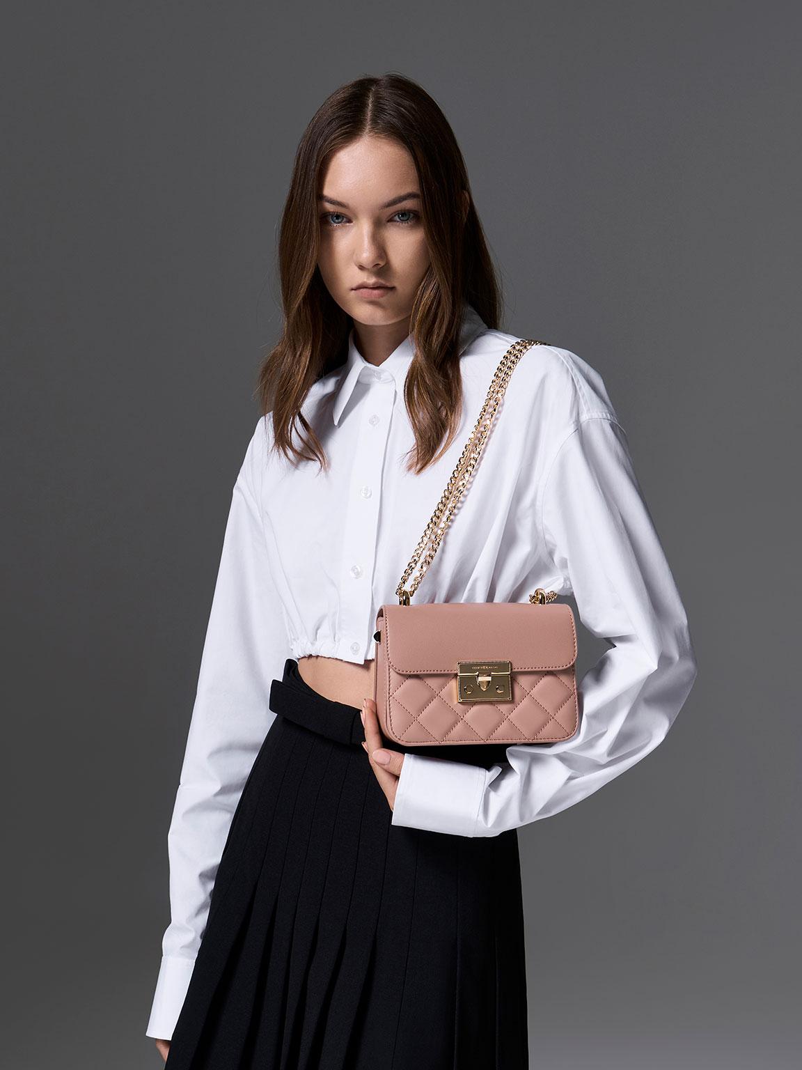 Quilted push lock bag new arrivals